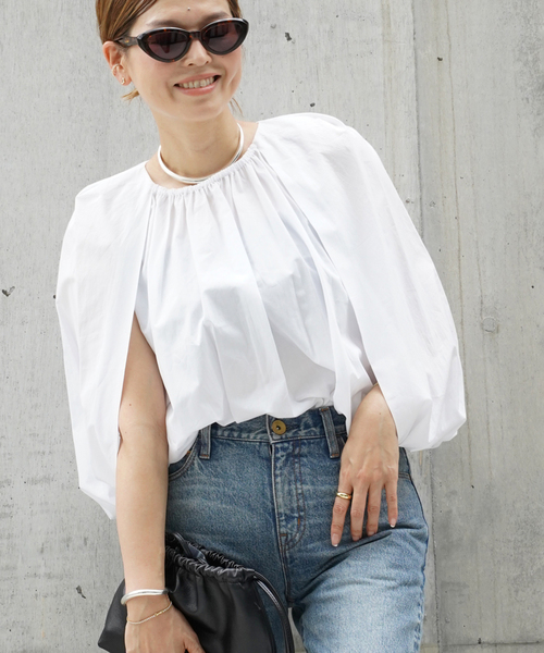 CELERI（セルリ）の「【CELERI/セルリ】Cocoon ブラウス（シャツ/ブラウス・レディース・ホワイト/ブラック・FREE）」の19枚目の写真