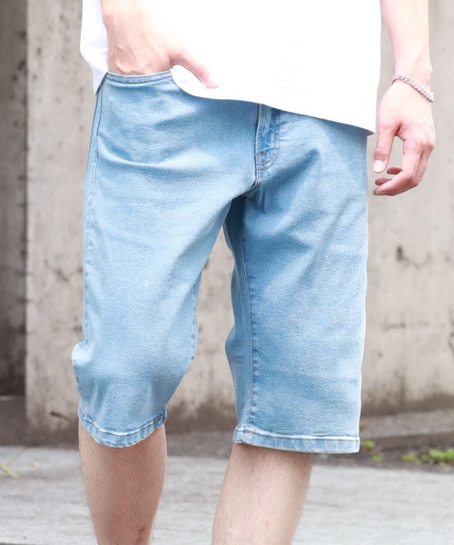 HANES(ヘインズ)の「【HANES/ヘインズ】レギュラーフィット ストレッチデニム ショートパンツ(その他パンツ・メンズ・インディゴブルー/ダークインディゴブルー/ライトインディゴブルー・M/L/LL/S)」の3枚目の写真