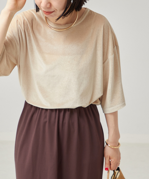ベロアTシャツ（Tシャツ/カットソー）｜journal standard L