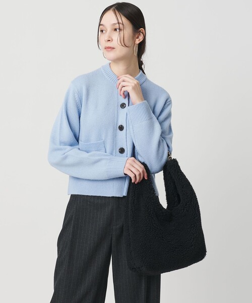 VIOLAd'ORO（ヴィオラドーロ）の「【一部別注】＜VIOLAd’ORO＞ELMO ボア チェーン ショルダーバッグ（ショルダーバッグ・レディース・ブラック/ベージュ・FREE）」の8枚目の写真