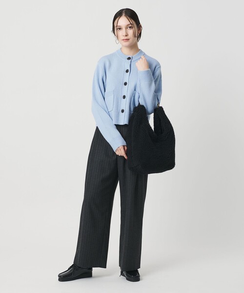 VIOLAd'ORO（ヴィオラドーロ）の「【一部別注】＜VIOLAd’ORO＞ELMO ボア チェーン ショルダーバッグ（ショルダーバッグ・レディース・ブラック/ベージュ・FREE）」の9枚目の写真