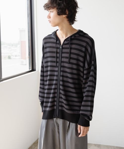 PBLIM(ページボーイリム)の「《UNISEX》ボーダーメッシュパーカー(パーカー・レディース・ブラック/ネイビー・SMALL/MEDIUM)」の22枚目の写真
