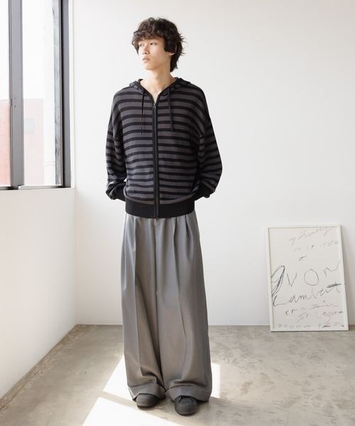 PBLIM(ページボーイリム)の「《UNISEX》ボーダーメッシュパーカー(パーカー・レディース・ブラック/ネイビー・SMALL/MEDIUM)」の20枚目の写真