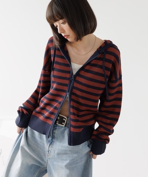 PBLIM(ページボーイリム)の「《UNISEX》ボーダーメッシュパーカー(パーカー・レディース・ブラック/ネイビー・SMALL/MEDIUM)」の18枚目の写真