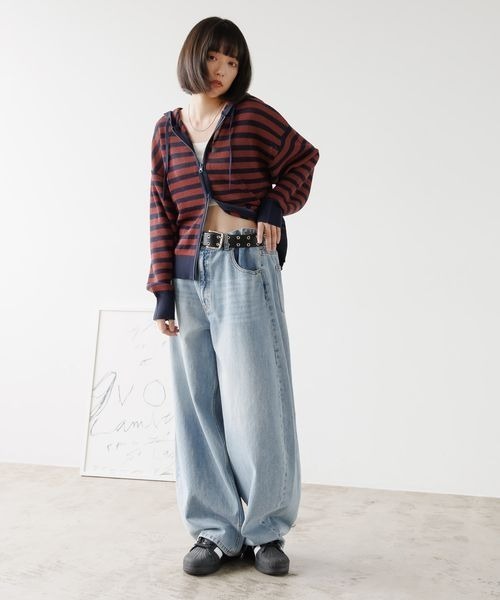 PBLIM(ページボーイリム)の「《UNISEX》ボーダーメッシュパーカー(パーカー・レディース・ブラック/ネイビー・SMALL/MEDIUM)」の14枚目の写真