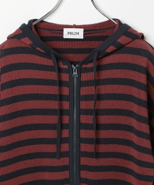 PBLIM(ページボーイリム)の「《UNISEX》ボーダーメッシュパーカー(パーカー・レディース・ブラック/ネイビー・SMALL/MEDIUM)」の11枚目の写真