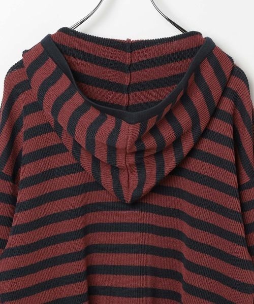 PBLIM(ページボーイリム)の「《UNISEX》ボーダーメッシュパーカー(パーカー・レディース・ブラック/ネイビー・SMALL/MEDIUM)」の5枚目の写真