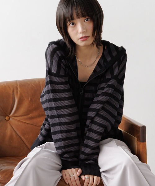 56design ボーダーメッシュパーカー　フルメッシュジャケット KUSHITANI×56designのスペシャルコラボジャケット[BORDER MESH