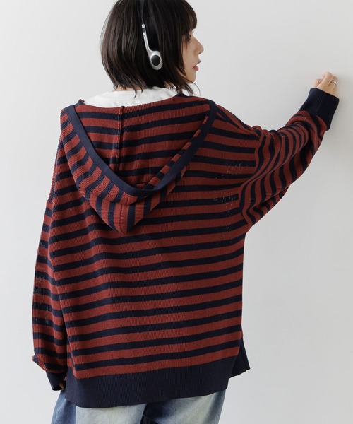 UNISEX》ボーダーメッシュパーカー（パーカー）｜PBLIM（ページ
