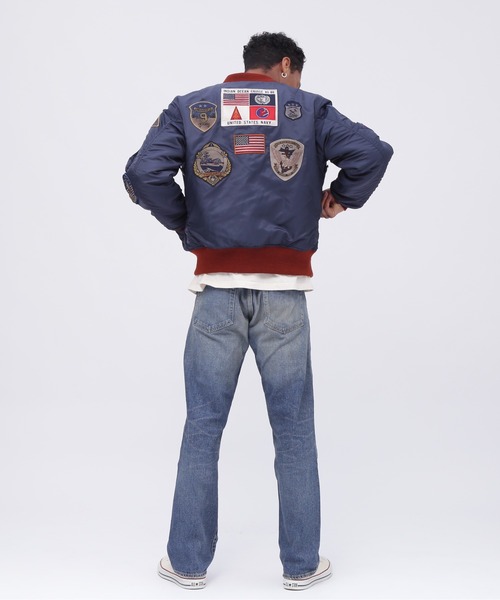 AVIREX（アヴィレックス）の「《VINTAGE LINE》MA-1 "TOP GUN CUSTOM"/ MA-1 "トップガン カスタム" / AVIREX / アヴィレックス（MA-1・メンズ・セージグリーン/ロイヤルブルー・XX-LARGE/MEDIUM/LARGE/X-LARGE）」の5枚目の写真