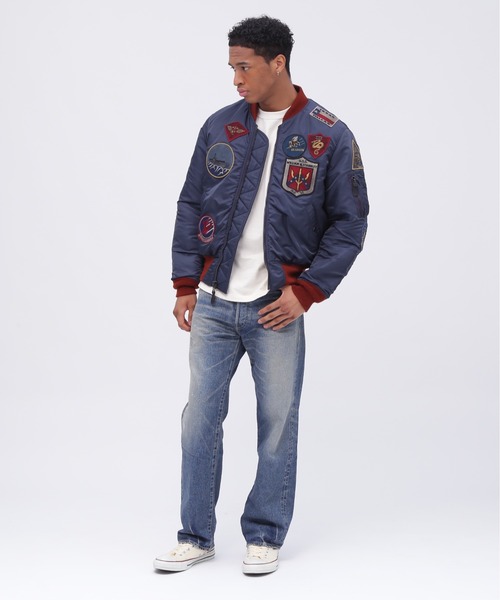 AVIREX（アヴィレックス）の「《VINTAGE LINE》MA-1 "TOP GUN CUSTOM"/ MA-1 "トップガン カスタム" / AVIREX / アヴィレックス（MA-1・メンズ・セージグリーン/ロイヤルブルー・XX-LARGE/MEDIUM/LARGE/X-LARGE）」の7枚目の写真