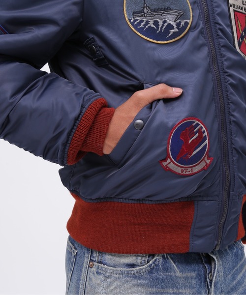 AVIREX（アヴィレックス）の「《VINTAGE LINE》MA-1 "TOP GUN CUSTOM"/ MA-1 "トップガン カスタム" / AVIREX / アヴィレックス（MA-1・メンズ・セージグリーン/ロイヤルブルー・XX-LARGE/MEDIUM/LARGE/X-LARGE）」の14枚目の写真