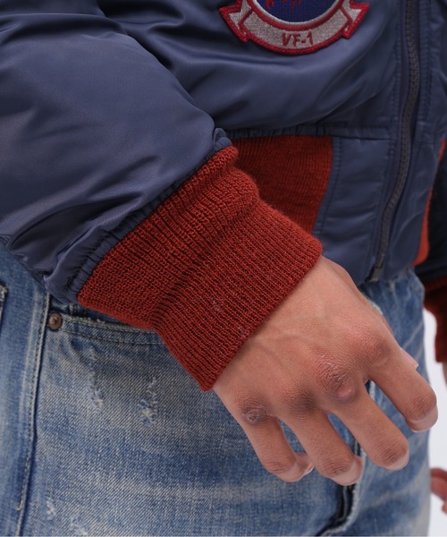 AVIREX（アヴィレックス）の「《VINTAGE LINE》MA-1 "TOP GUN CUSTOM"/ MA-1 "トップガン カスタム" / AVIREX / アヴィレックス（MA-1・メンズ・セージグリーン/ロイヤルブルー・XX-LARGE/MEDIUM/LARGE/X-LARGE）」の15枚目の写真