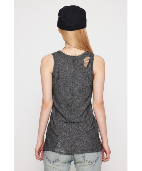 LAGUA GEM（ラグアジェム）の「EASY KNIT タンクトップ（タンクトップ・レディース・アイボリー/ブラック系その他2/カーキ・FREE）」の14枚目の写真