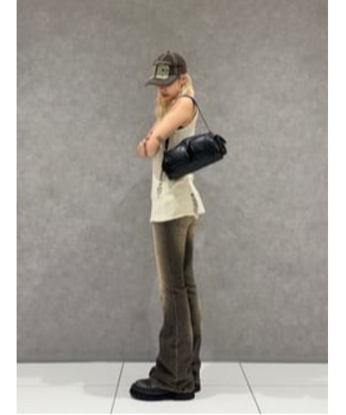 LAGUA GEM（ラグアジェム）の「EASY KNIT タンクトップ（タンクトップ・レディース・アイボリー/ブラック系その他2/カーキ・FREE）」の19枚目の写真