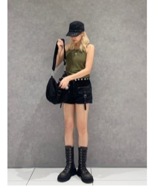 LAGUA GEM（ラグアジェム）の「EASY KNIT タンクトップ（タンクトップ・レディース・アイボリー/ブラック系その他2/カーキ・FREE）」の22枚目の写真