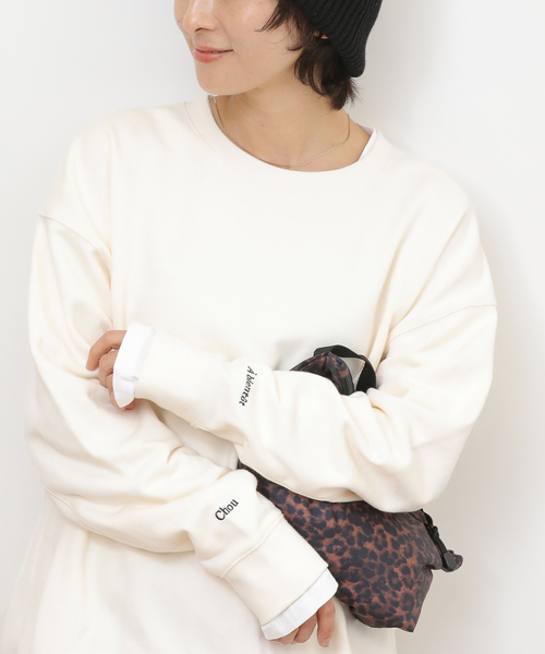 WEB限定》［2枚セット］3WAY刺繍レイヤードスウェット（スウェット