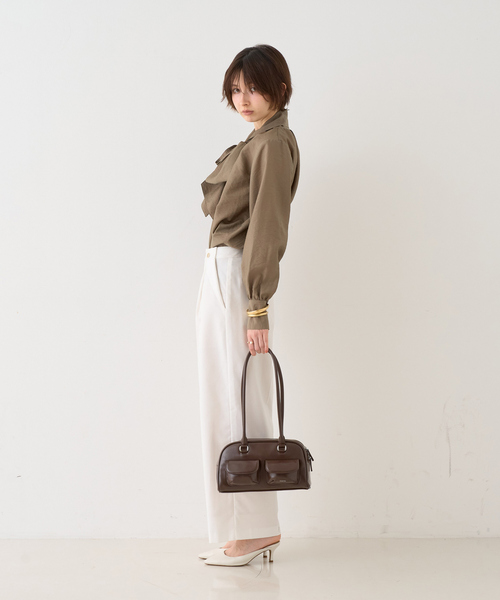 EMMA ROUGE VIF(エマルージュヴィフ)の「【一部店舗限定】袖ボリュームボウタイブラウス(シャツ/ブラウス・レディース・アイボリー/モカ/ピンク・フリー)」の20枚目の写真