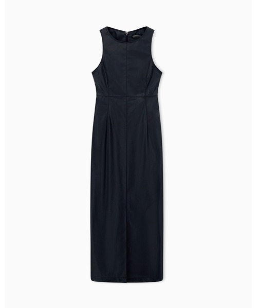 ARMANI EXCHANGE(アルマーニエクスチェンジ)の「【A|X アルマーニ エクスチェンジ】PUコーティング ロングワンピース(ワンピース・レディース・ブラック・0/2/4/6)」の4枚目の写真