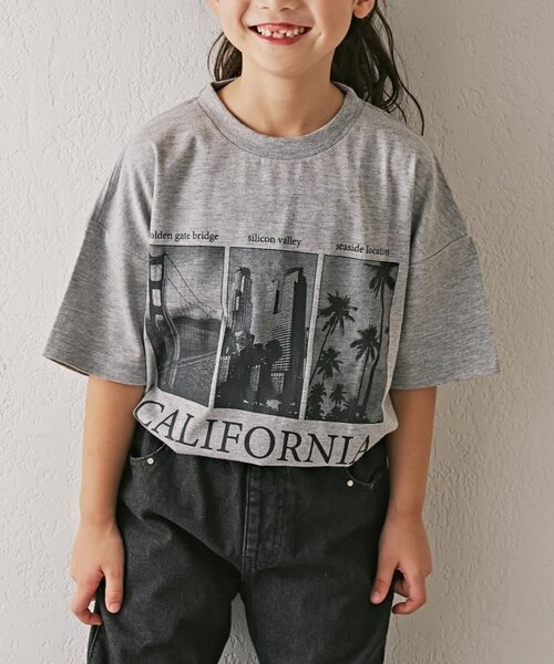 CIAOPANIC TYPY（チャオパニックティピー）の「【KIDS】【男女兼用】アソートプリントマルシェTEE（Tシャツ/カットソー・キッズ・ホワイト/ブラック/ベージュ/ブルー/アイボリー/ボルドー/オフホワイト/グレー/ベージュ系その他/ブルー系その他/バーガンディー/ホワイト系その他2/ホワイト系その他3/ホワイト系その他/グレー系その他・110/130/150）」の8枚目の写真