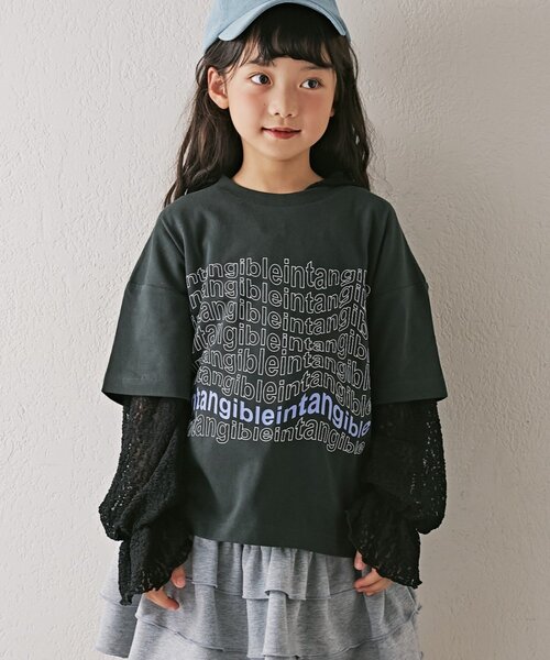 CIAOPANIC TYPY（チャオパニックティピー）の「【KIDS】【男女兼用】アソートプリントマルシェTEE（Tシャツ/カットソー・キッズ・ホワイト/ブラック/ベージュ/ブルー/アイボリー/ボルドー/オフホワイト/グレー/ベージュ系その他/ブルー系その他/バーガンディー/ホワイト系その他2/ホワイト系その他3/ホワイト系その他/グレー系その他・110/130/150）」の7枚目の写真