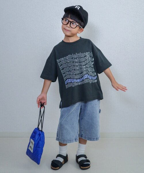 CIAOPANIC TYPY（チャオパニックティピー）の「【KIDS】【男女兼用】アソートプリントマルシェTEE（Tシャツ/カットソー・キッズ・ホワイト/ブラック/ベージュ/ブルー/アイボリー/ボルドー/オフホワイト/グレー/ベージュ系その他/ブルー系その他/バーガンディー/ホワイト系その他2/ホワイト系その他3/ホワイト系その他/グレー系その他・110/130/150）」の21枚目の写真