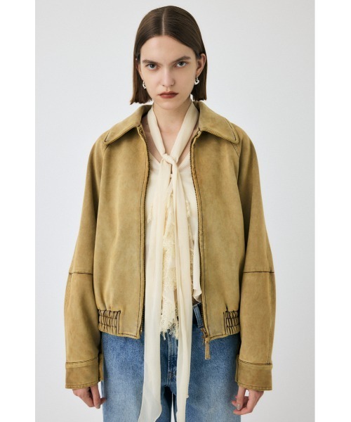 MOUSSY（マウジー）の「【25年AW新作】F/SUEDE GATHER ブルゾン（ブルゾン・レディース・ベージュ/ネイビー/ブラウン・FREE）」の4枚目の写真