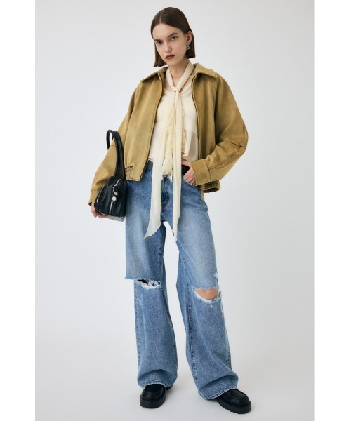 【新品未使用】moussy F/SUEDE GATHER ブルゾン 25aw セール】【25年AW新作】F/SUEDE GATHER ブルゾン（ブルゾン）｜MOUSSY