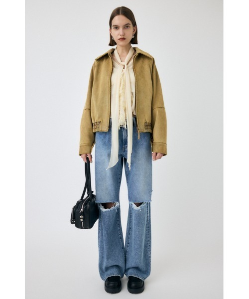 【新品未使用】moussy F/SUEDE GATHER ブルゾン 25aw 25年AW新作】F/SUEDE GATHER ブルゾン（ブルゾン）｜MOUSSY