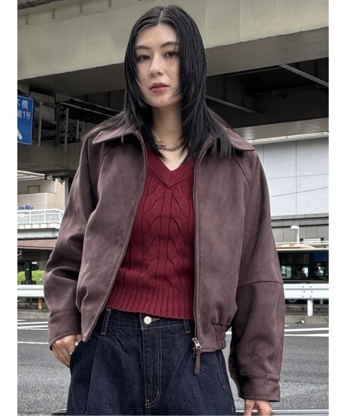セール】【25年AW新作】F/SUEDE GATHER ブルゾン（ブルゾン）｜MOUSSY