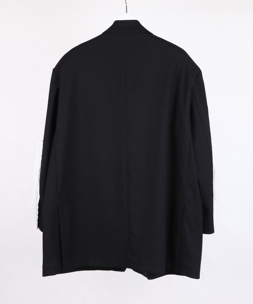 DISCOVERED（ディスカバード）の「DISCOVERED SPIDER CROCHET OVER JACKET（テーラードジャケット・メンズ・ライトベージュ/ブラック・1/3）」の3枚目の写真