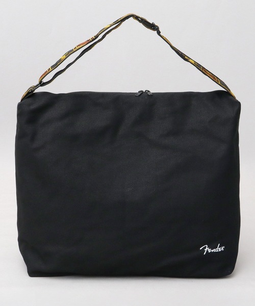 Fender(フェンダー)の「ヘビーキャンバス 大容量 ビッグ ショルダーバッグ モノグラムストラップ A4・A3対応(ショルダーバッグ・メンズ・ブラック/ブラック系その他・FREE)」の8枚目の写真