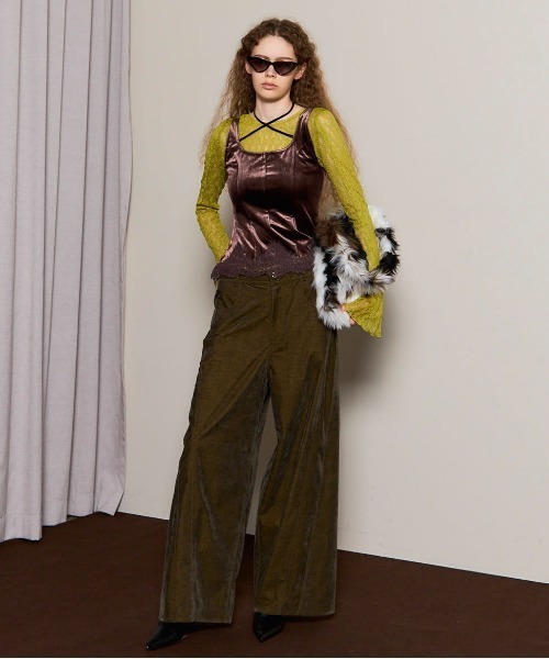 MAISON SPECIAL（メゾンスペシャル）の「Lace Tops/レーストップス（Tシャツ/カットソー・レディース・ホワイト/チャコールグレー/ブラック/ピンク/ライム・FREE）」の15枚目の写真