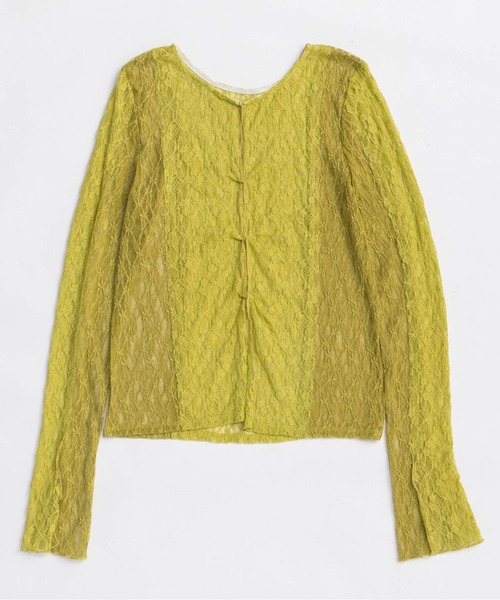 MAISON SPECIAL（メゾンスペシャル）の「Lace Tops/レーストップス（Tシャツ/カットソー・レディース・ホワイト/チャコールグレー/ブラック/ピンク/ライム・FREE）」の20枚目の写真