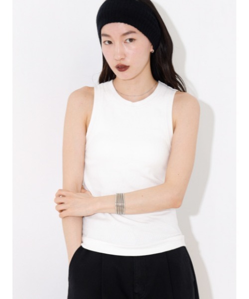 NOMINE（ノミネ）の「【NOMINE/ノミネ】カップインテレコタンク（タンクトップ・メンズ・ブラック/ホワイト/ブラウン・フリー）」の2枚目の写真
