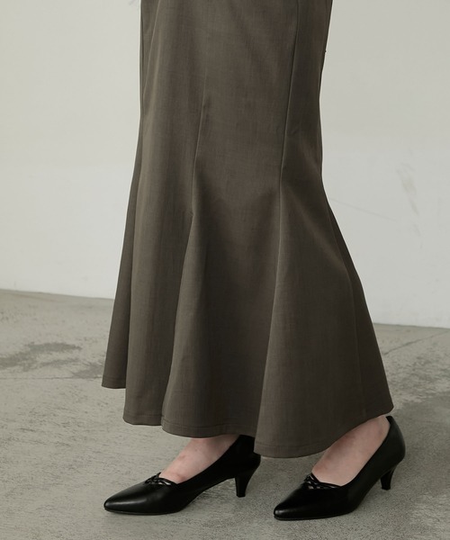 Cherir Mignon(シェリルミニョン)の「【Cherir Mignon】- Silhouette Couture -バックレースアップドレープデザインマーメイドロングスカート(スカート・レディース・チャコールグレー/ブラック/ブラウン・S/M)」の19枚目の写真