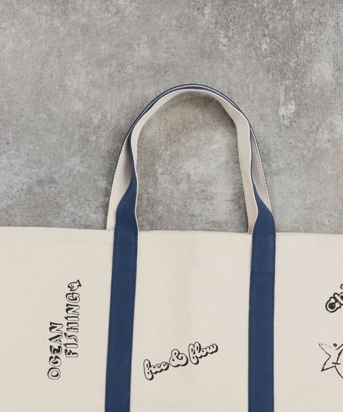 BAYFLOW（ベイフロー）の「落書きトートバッグ（トートバッグ・メンズ・ブラウン/ブルー・FREE）」の12枚目の写真