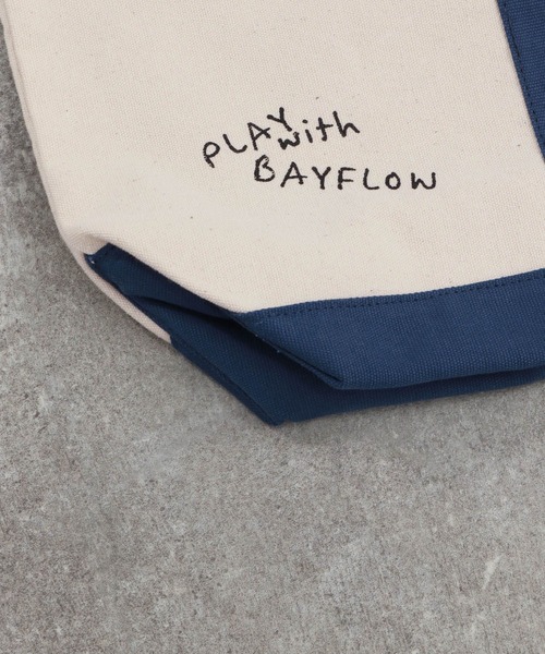 BAYFLOW（ベイフロー）の「落書きトートバッグ（トートバッグ・メンズ・ブラウン/ブルー・FREE）」の13枚目の写真