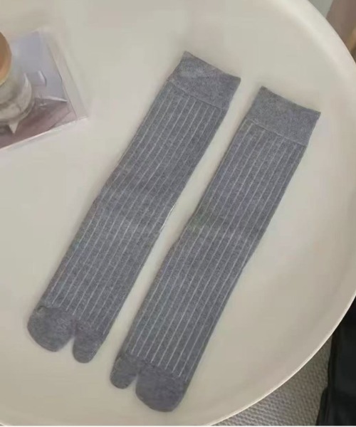 Jelly moo（ジェリームー）の「【 Jelly moo / ジェリームー 】 ベーシック リブ 足袋ソックス #（ソックス/靴下・レディース・ブラック/グレー/チャコールグレー/ホワイト・FREE）」の10枚目の写真