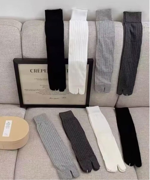 Jelly moo（ジェリームー）の「【 Jelly moo / ジェリームー 】 ベーシック リブ 足袋ソックス #（ソックス/靴下・レディース・ブラック/グレー/チャコールグレー/ホワイト・FREE）」の12枚目の写真