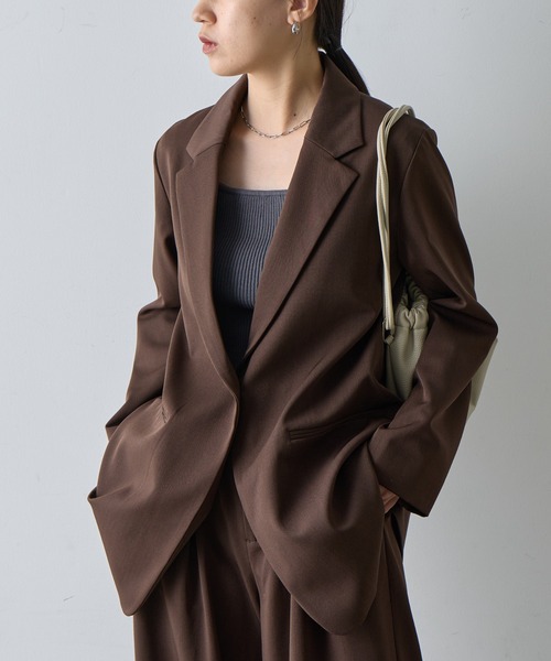 COLONY 2139（コロニートゥーワンスリーナイン）の「ロングテーラードジャケット（テーラードジャケット・レディース・ブラック/ブラウン・SMALL/MEDIUM）」の2枚目の写真