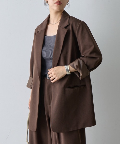 COLONY 2139（コロニートゥーワンスリーナイン）の「ロングテーラードジャケット（テーラードジャケット・レディース・ブラック/ブラウン・SMALL/MEDIUM）」の15枚目の写真
