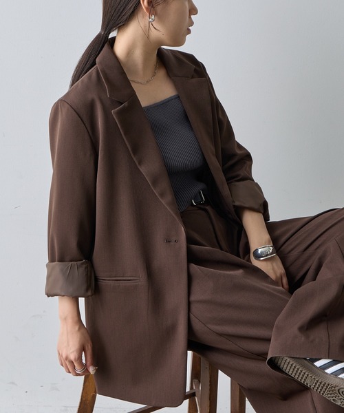COLONY 2139（コロニートゥーワンスリーナイン）の「ロングテーラードジャケット（テーラードジャケット・レディース・ブラック/ブラウン・SMALL/MEDIUM）」の18枚目の写真