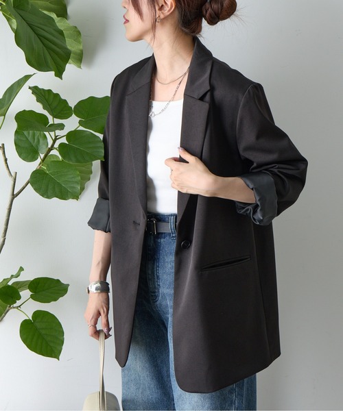 COLONY 2139（コロニートゥーワンスリーナイン）の「ロングテーラードジャケット（テーラードジャケット・レディース・ブラック/ブラウン・SMALL/MEDIUM）」の4枚目の写真