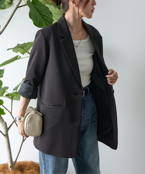 COLONY 2139（コロニートゥーワンスリーナイン）の「ロングテーラードジャケット（テーラードジャケット・レディース・ブラック/ブラウン・SMALL/MEDIUM）」の6枚目の写真