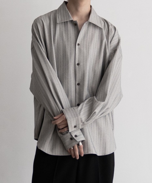 Imitation wool huge shirts/イミテーションウールヒュージシャツ