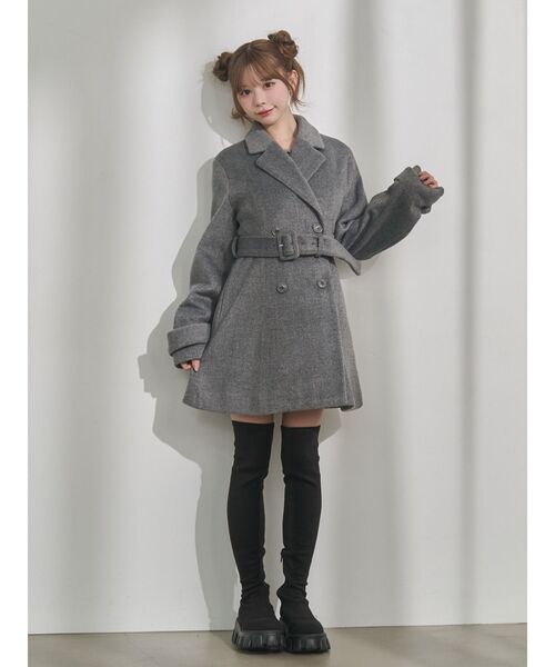 EATME（イートミー）の「ダブルテーラードコート（その他アウター・レディース・キャメル/オフホワイト/グレー/ブラック・FREE）」の7枚目の写真