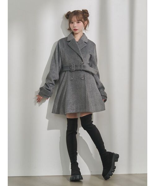 EATME（イートミー）の「ダブルテーラードコート（その他アウター・レディース・キャメル/オフホワイト/グレー/ブラック・FREE）」の8枚目の写真