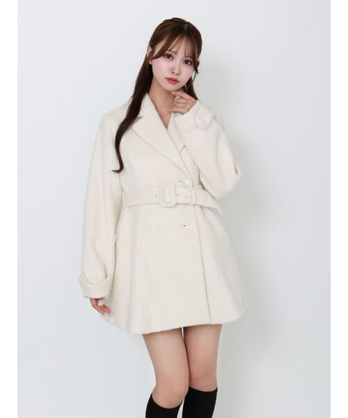 EATME（イートミー）の「ダブルテーラードコート（その他アウター・レディース・キャメル/オフホワイト/グレー/ブラック・FREE）」の15枚目の写真