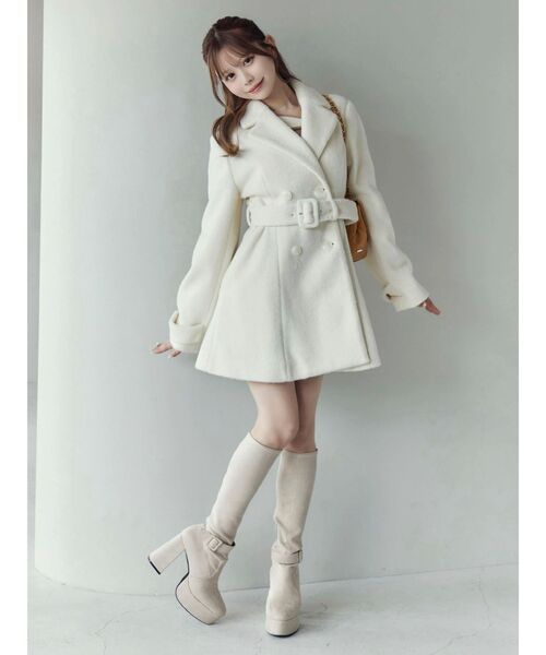 EATME（イートミー）の「ダブルテーラードコート（その他アウター・レディース・キャメル/オフホワイト/グレー/ブラック・FREE）」の22枚目の写真